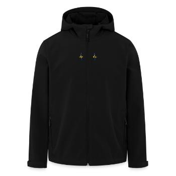 Stockholm Skyline Herzschlag Herz I Love Schweden - Recycelte Männer Softshell-Jacke von Stanley/Stella - Schwarz - Vorne - AI Model Male 185 light (185cm)