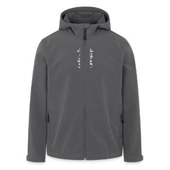 Ce que je fais de mon temps libre manx - Veste softshell homme en polyester recyclé Stanley/Stella - charbon - Devant - AI Model Male 185 light (185cm)
