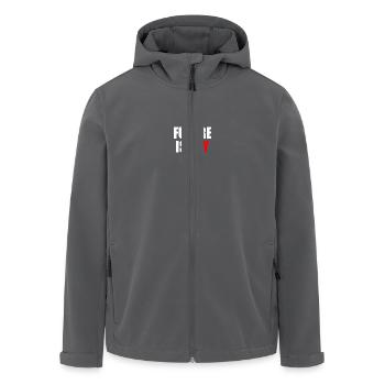 The future is gay - Men’s Recycled Softshell Jacket by Stanley/Stella - black - Front - AI Model Male 185 light (185cm)