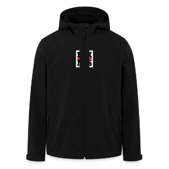 Fck nzs - Recycelte Männer Softshell-Jacke von Stanley/Stella - Schwarz - Vorne - AI Model Male 185 light (185cm)