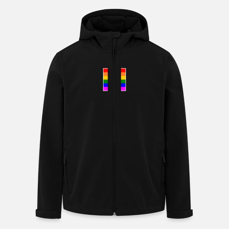 LGBT rainbow flag - Men’s Recycled Softshell Jacket by Stanley/Stella - black