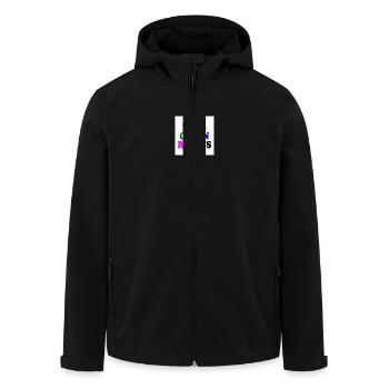 Einig gegen rechts - Recycelte Männer Softshell-Jacke von Stanley/Stella - Schwarz - Vorne - AI Model Male 185 light (185cm)