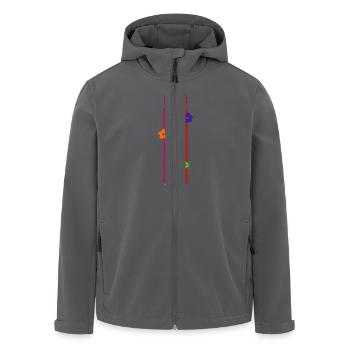 RAINBOW POUR LA PAIX - Veste softshell homme en polyester recyclé Stanley/Stella - noir - Devant - AI Model Male 185 light (185cm)