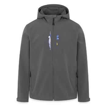 Süße Katze mit Schal - Recycelte Männer Softshell-Jacke von Stanley/Stella - Schwarz - Vorne - AI Model Male 185 light (185cm)