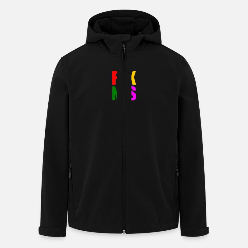 Fck nzs - Recycelte Männer Softshell-Jacke von Stanley/Stella - Schwarz