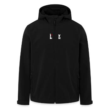 I love my boyfriend - Recycelte Männer Softshell-Jacke von Stanley/Stella - Schwarz - Vorne - AI Model Male 185 light (185cm)