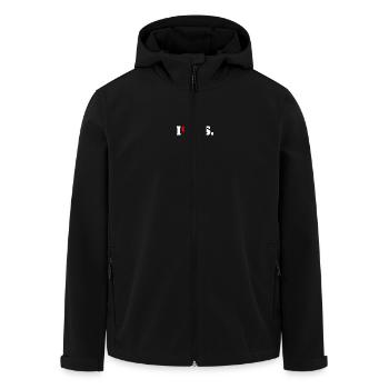 I love ts - Recycelte Männer Softshell-Jacke von Stanley/Stella - Schwarz - Vorne - AI Model Male 185 light (185cm)