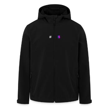 Fck nzs - Recycelte Männer Softshell-Jacke von Stanley/Stella - Schwarz - Vorne - AI Model Male 185 light (185cm)