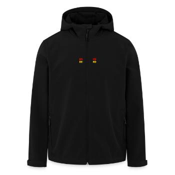 ich liebe dich deutschland - Recycelte Männer Softshell-Jacke von Stanley/Stella - Schwarz - Vorne - AI Model Male 185 light (185cm)