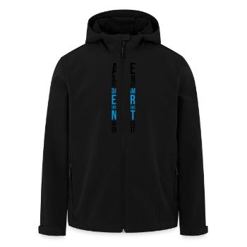 Innovation Spruch neue Wege clever geht nicht - Recycelte Männer Softshell-Jacke von Stanley/Stella - Schwarz - Vorne - AI Model Male 185 light (185cm)