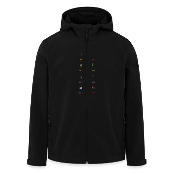 les M.climb - Veste softshell homme en polyester recyclé Stanley/Stella - noir - Devant - AI Model Male 185 light (185cm)