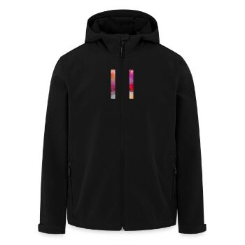 HAPPY BIRTHDAY,HAPPY BIRTHDAY,BIRTHDAY,BIRTHDAY - Men’s Recycled Softshell Jacket by Stanley/Stella - black - Front - AI Model Male 185 light (185cm)