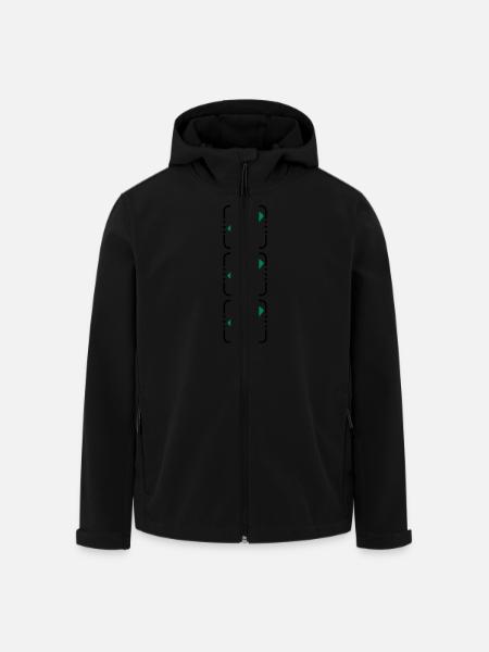 3 hook buttons - Men’s Recycled Softshell Jacket by Stanley/Stella - black