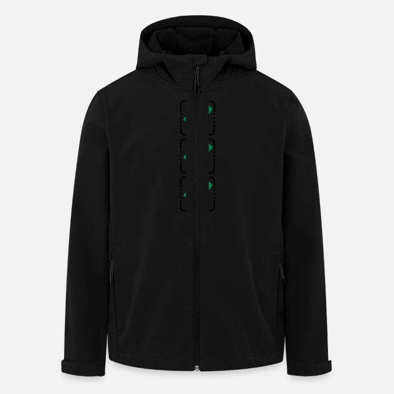 3 Haken Buttons - Recycelte Männer Softshell-Jacke von Stanley/Stella - Schwarz