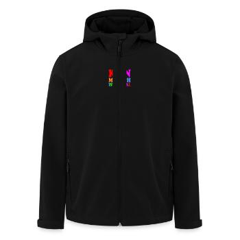 Kein mensch ist illegal - Recycelte Männer Softshell-Jacke von Stanley/Stella - Schwarz - Vorne - AI Model Male 185 light (185cm)