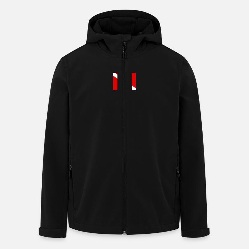 Diving flag - Veste softshell homme en polyester recyclé Stanley/Stella - noir