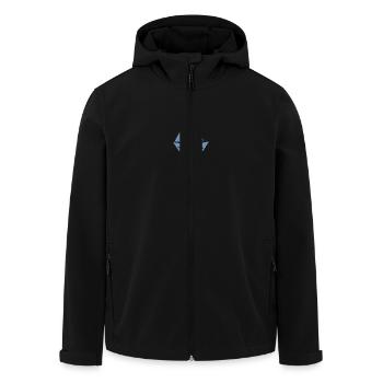Minimalist Sailboat Sloth Summer - Men’s Recycled Softshell Jacket by Stanley/Stella - black - Front - AI Model Male 185 light (185cm)
