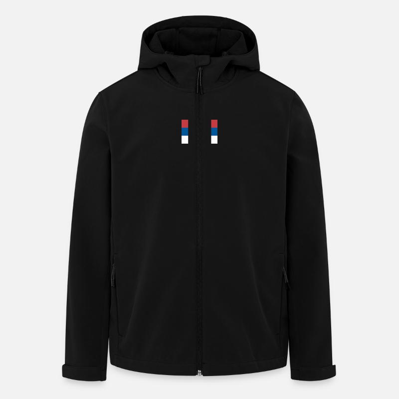 flagge serbien - Recycelte Männer Softshell-Jacke von Stanley/Stella - Schwarz