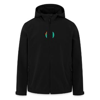 JAHRESTAG. ALLES GUTE ZUM GEBURTSTAG. ALLES GUTE ZUM GEBURTSTAG. - Recycelte Männer Softshell-Jacke von Stanley/Stella - Schwarz - Vorne - AI Model Male 185 light (185cm)