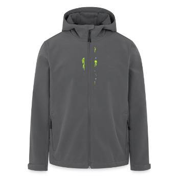 Jellyfish - Men’s Recycled Softshell Jacket by Stanley/Stella - black - Front - AI Model Male 185 light (185cm)