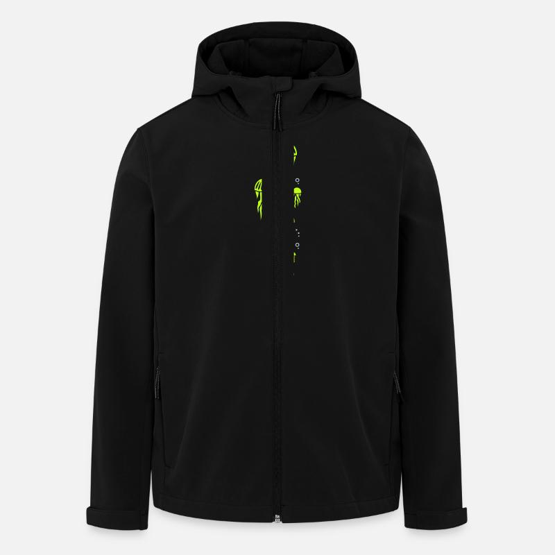 Quallen - Recycelte Männer Softshell-Jacke von Stanley/Stella - Schwarz