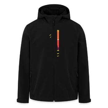 Retro Vintage Wald Retro Katze 80er minimalistisch - Recycelte Männer Softshell-Jacke von Stanley/Stella - Schwarz - Vorne - AI Model Male 185 light (185cm)