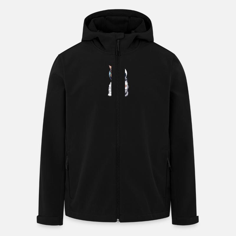 Cute cat as astronaut - Men’s Recycled Softshell Jacket by Stanley/Stella - black