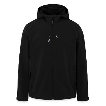 Floating Astronaut Silhouette Weightlessness - Men’s Recycled Softshell Jacket by Stanley/Stella - black - Front - AI Model Male 185 light (185cm)