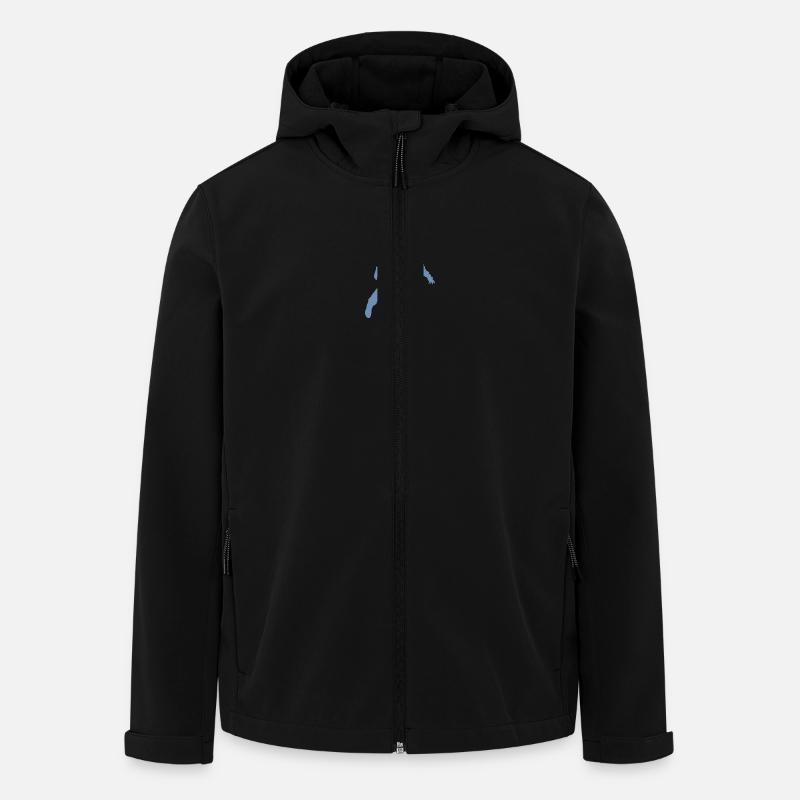 Floating Astronaut Silhouette Weightlessness - Men’s Recycled Softshell Jacket by Stanley/Stella - black