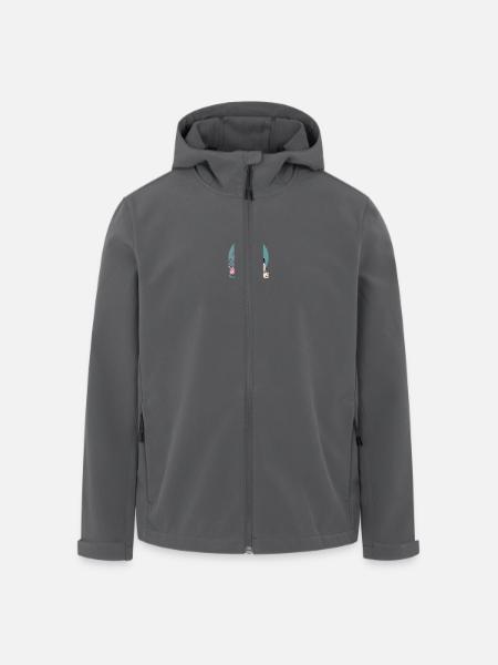 Mops und Schmetterling - Recycelte Männer Softshell-Jacke von Stanley/Stella - Schwarz