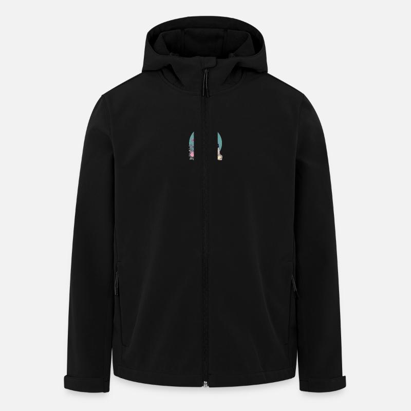 Pug and Butterfly - Men’s Recycled Softshell Jacket by Stanley/Stella - black