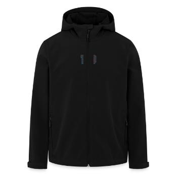 HAPPY BIRTHDAY. HAPPY BIRTHDAY. ANNIVERSARY. - Men’s Recycled Softshell Jacket by Stanley/Stella - black - Front - AI Model Male 185 light (185cm)