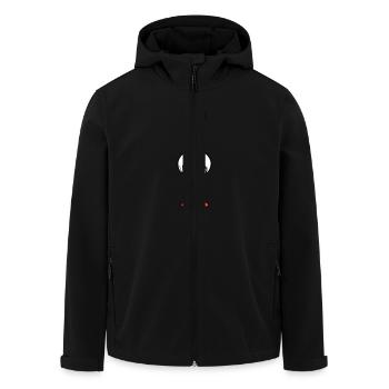 L’oiseau a l’air drôle, agacé, fatigué, en colère, frustré - Veste softshell homme en polyester recyclé Stanley/Stella - noir - Devant - AI Model Male 185 light (185cm)