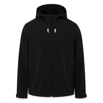 Süßer Shiba Inu-Engel im Comic-Stil - perfekt für - Recycelte Männer Softshell-Jacke von Stanley/Stella - Schwarz - Vorne - AI Model Male 185 light (185cm)