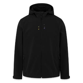 MAMAN. FÊTE DES MÈRES. BONNE FÊTE MAMAN. JE T'AIME - Veste softshell homme en polyester recyclé Stanley/Stella - noir - Devant - AI Model Male 185 light (185cm)