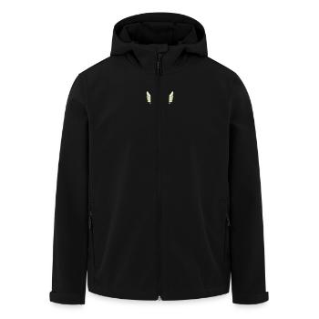 Red Fox Angel - Graceful with wings - Men’s Recycled Softshell Jacket by Stanley/Stella - black - Front - AI Model Male 185 light (185cm)