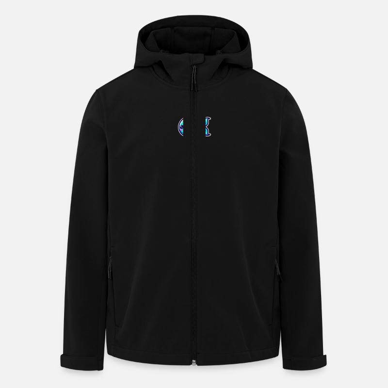 Conception de poisson arc-en-ciel - Veste softshell homme en polyester recyclé Stanley/Stella - noir