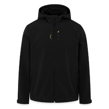 Minimalistische Ratte Maus Silhouette - Recycelte Männer Softshell-Jacke von Stanley/Stella - Schwarz - Vorne - AI Model Male 185 light (185cm)