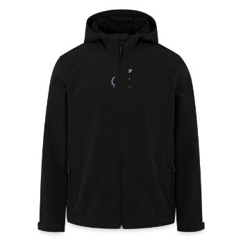Minimalistische Ratte Maus Silhouette - Recycelte Männer Softshell-Jacke von Stanley/Stella - Schwarz - Vorne - AI Model Male 185 light (185cm)