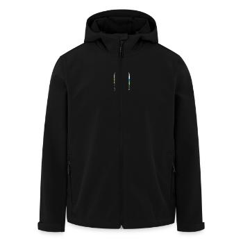 Italy Lipari Sizilien Inspirierendes Design - Recycelte Männer Softshell-Jacke von Stanley/Stella - Schwarz - Vorne - AI Model Male 185 light (185cm)