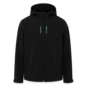 Maldives Reethi Beach Grunge Recreation - Men’s Recycled Softshell Jacket by Stanley/Stella - black - Front - AI Model Male 185 light (185cm)