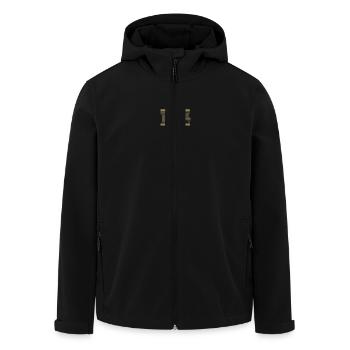 jahrgang 1974 Geburtstag Berge Wandern Klettern - Recycelte Männer Softshell-Jacke von Stanley/Stella - Schwarz - Vorne - AI Model Male 185 light (185cm)