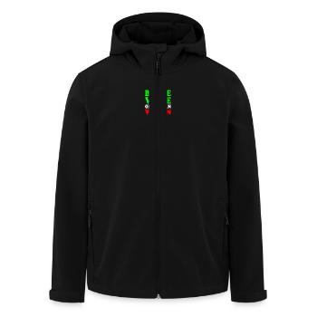 Be the voice of iranian women - Men’s Recycled Softshell Jacket by Stanley/Stella - black - Front - AI Model Male 185 light (185cm)