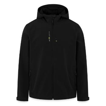 Dino T-Rex Rocks, Kawaii Design - Men’s Recycled Softshell Jacket by Stanley/Stella - black - Front - AI Model Male 185 light (185cm)