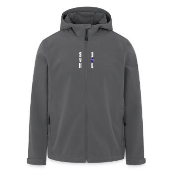 Stand with israel - Men’s Recycled Softshell Jacket by Stanley/Stella - anthracite - Front - AI Model Male 185 light (185cm)