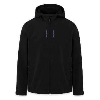 Minimalist Owl Silhouette Design - Men’s Recycled Softshell Jacket by Stanley/Stella - black - Front - AI Model Male 185 light (185cm)