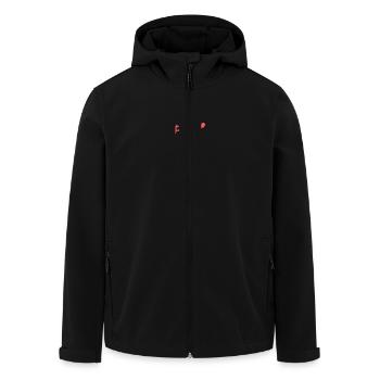 PAPA. FÊTE DES PÈRES. BONNE FÊTE PAPA. BONNE FÊTE - Veste softshell homme en polyester recyclé Stanley/Stella - noir - Devant - AI Model Male 185 light (185cm)