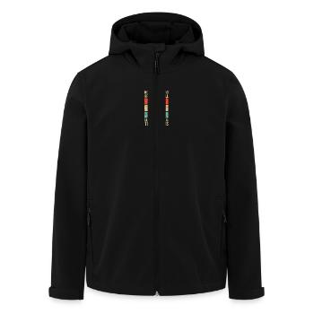 Papa Tennis de table Papa Tennis de table Papa Cadeau - Veste softshell homme en polyester recyclé Stanley/Stella - noir - Devant - AI Model Male 185 light (185cm)