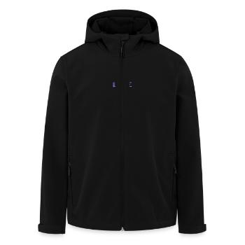 VATERTAG. ALLES GUTE ZUM GEBURTSTAG, PAPA. PAPA. ALLES GUTE ZUM GEBURTSTAG! - Recycelte Männer Softshell-Jacke von Stanley/Stella - Schwarz - Vorne - AI Model Male 185 light (185cm)