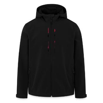 Herz Karo Poker Skat Symbole - Recycelte Männer Softshell-Jacke von Stanley/Stella - Schwarz - Vorne - AI Model Male 185 light (185cm)